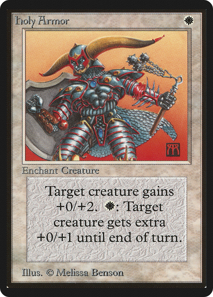 Holy Armor (LEB-) [Oldschool] Limited Edition Beta MTG Single Wizards of the Coast