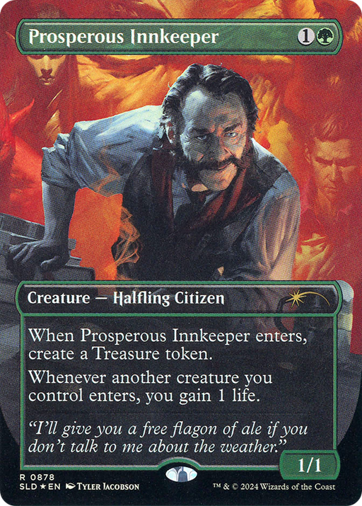 Prosperous Innkeeper (Rainbow Foil) (SLD-878) [Secret Lair] Drop (Borderless) Foil MTG Single Wizards of the Coast