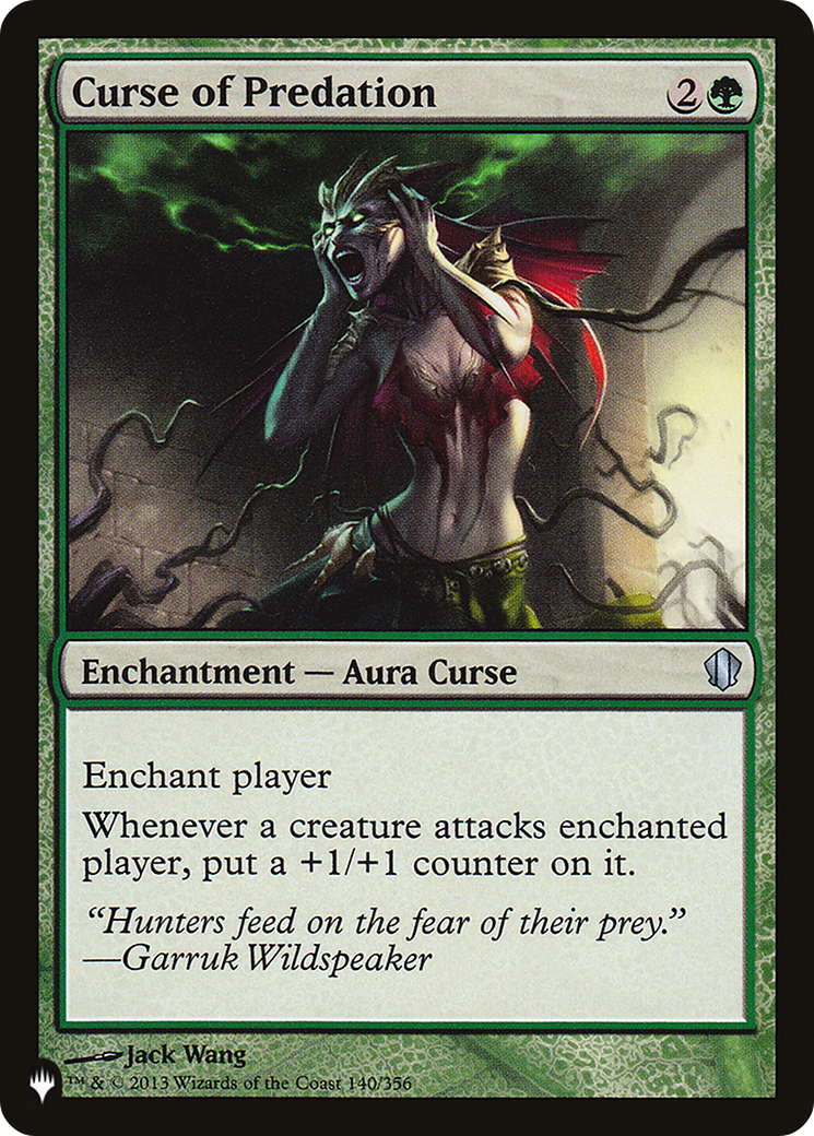 Curse of Predation (LIST-C13-140) [Mystery Booster] The List MTG Single Wizards of the Coast