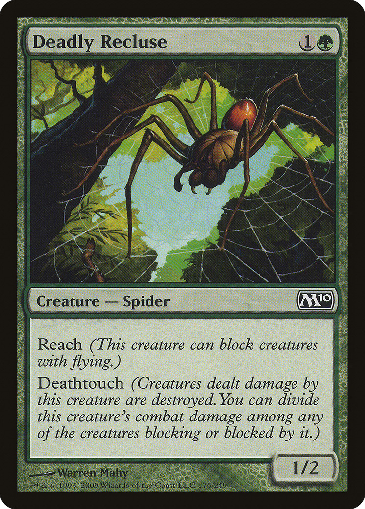 Deadly Recluse (M10-175) [Magic 2010] MTG Single Wizards of the Coast