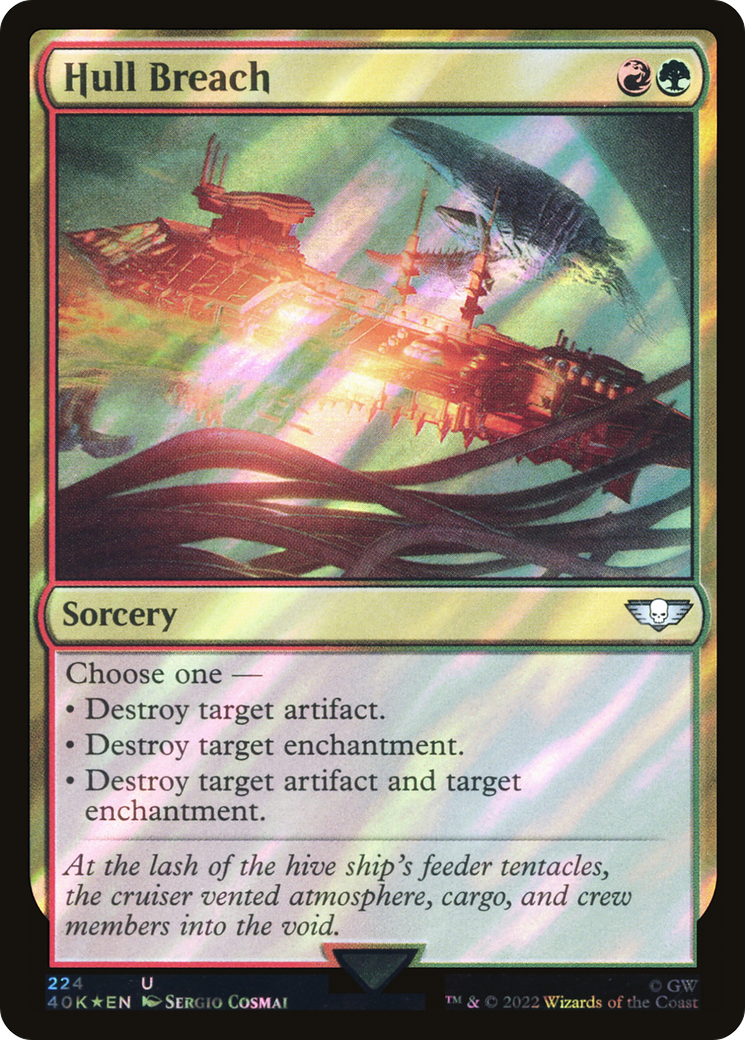 Hull Breach (40K-224★) [Warhammer 40,000 Commander] Foil MTG Single Wizards of the Coast