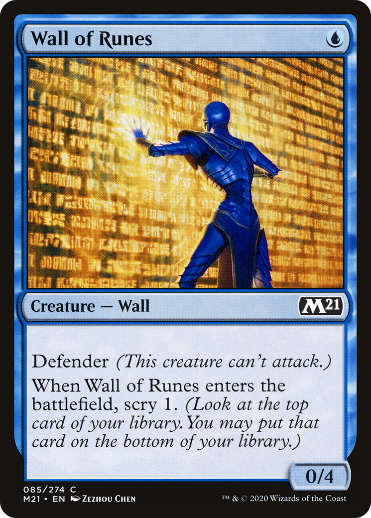 Wall of Runes (M21-085) [Core Set 2021] MTG Single Wizards of the Coast