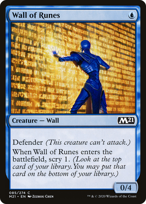Wall of Runes (M21-085) [Core Set 2021] MTG Single Wizards of the Coast