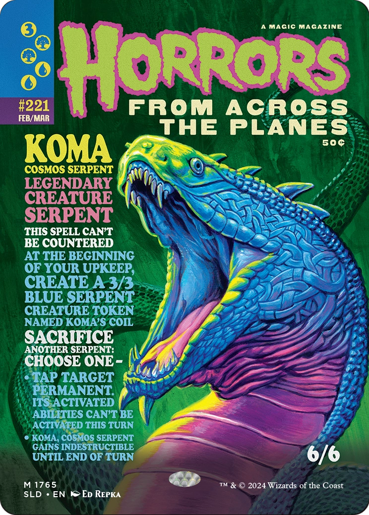 Koma, Cosmos Serpent (SLD-1765) [Secret Lair Drop] (Borderless) Foil