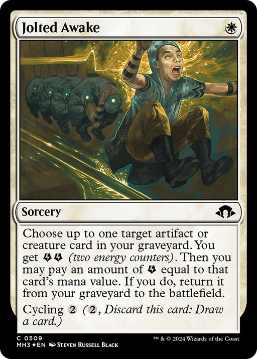 Jolted Awake (Ripple Foil) (MH3-509) [Modern Horizons 3] Foil MTG Single Wizards of the Coast