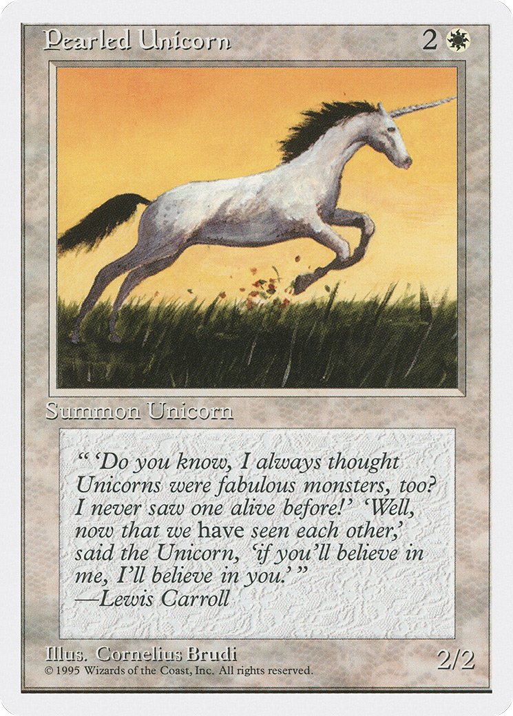 Pearled Unicorn (4ED-039) [Fourth Edition] MTG Single Wizards of the Coast