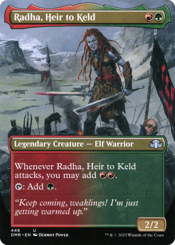 Radha, Heir to Keld (DMR-446) [Dominaria Remastered] (Borderless) Foil MTG Single Wizards of the Coast