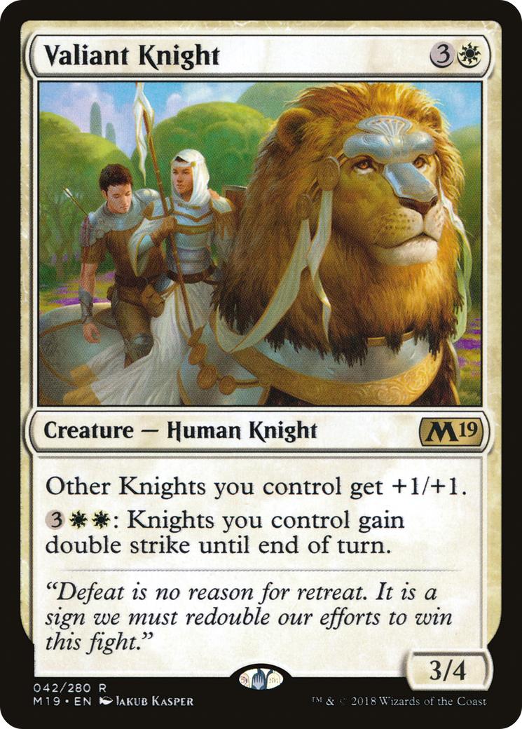 Valiant Knight (M19-042) [Core Set 2019] MTG Single Wizards of the Coast