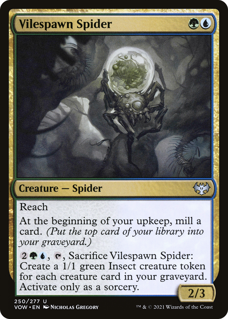 Vilespawn Spider (VOW-250) [Innistrad: Crimson Vow] Foil MTG Single Wizards of the Coast