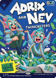 Adrix and Nev, Twincasters (SLD-1544) [Secret Lair] Drop (Borderless) Foil MTG Single Wizards of the Coast