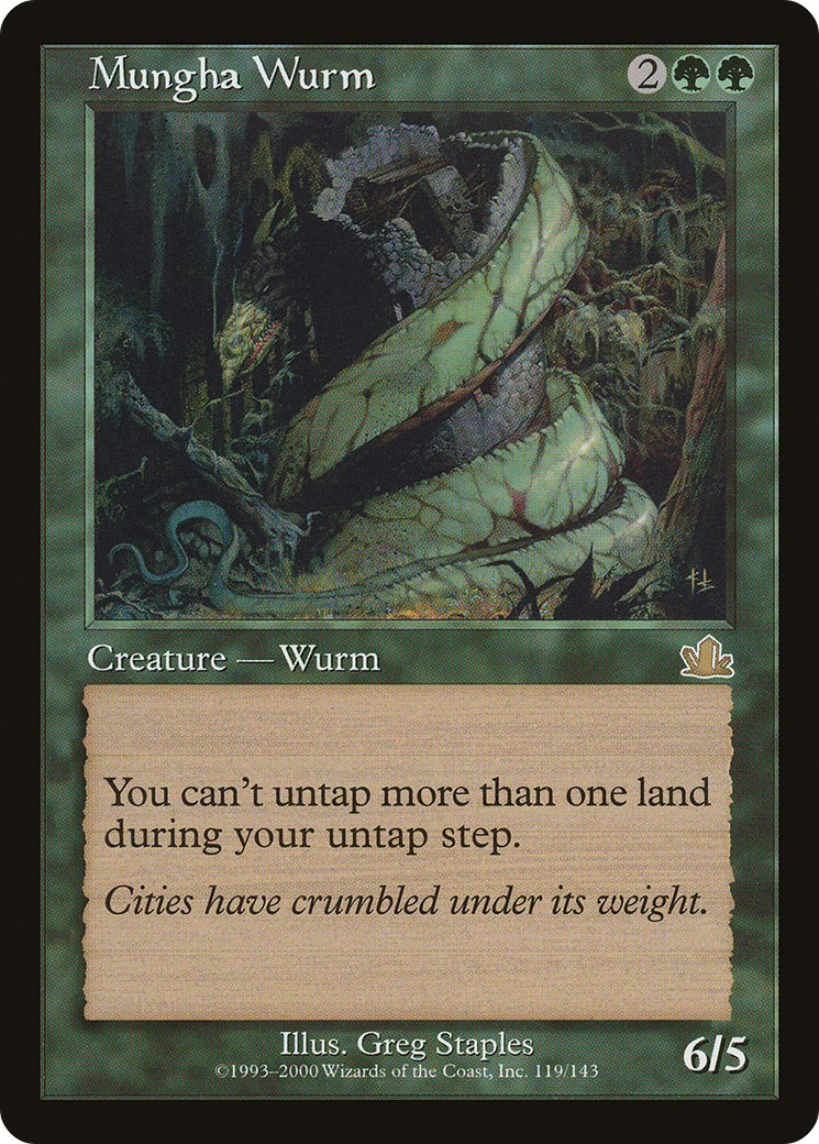 Mungha Wurm (PCY-119) [Prophecy] Foil MTG Single Wizards of the Coast