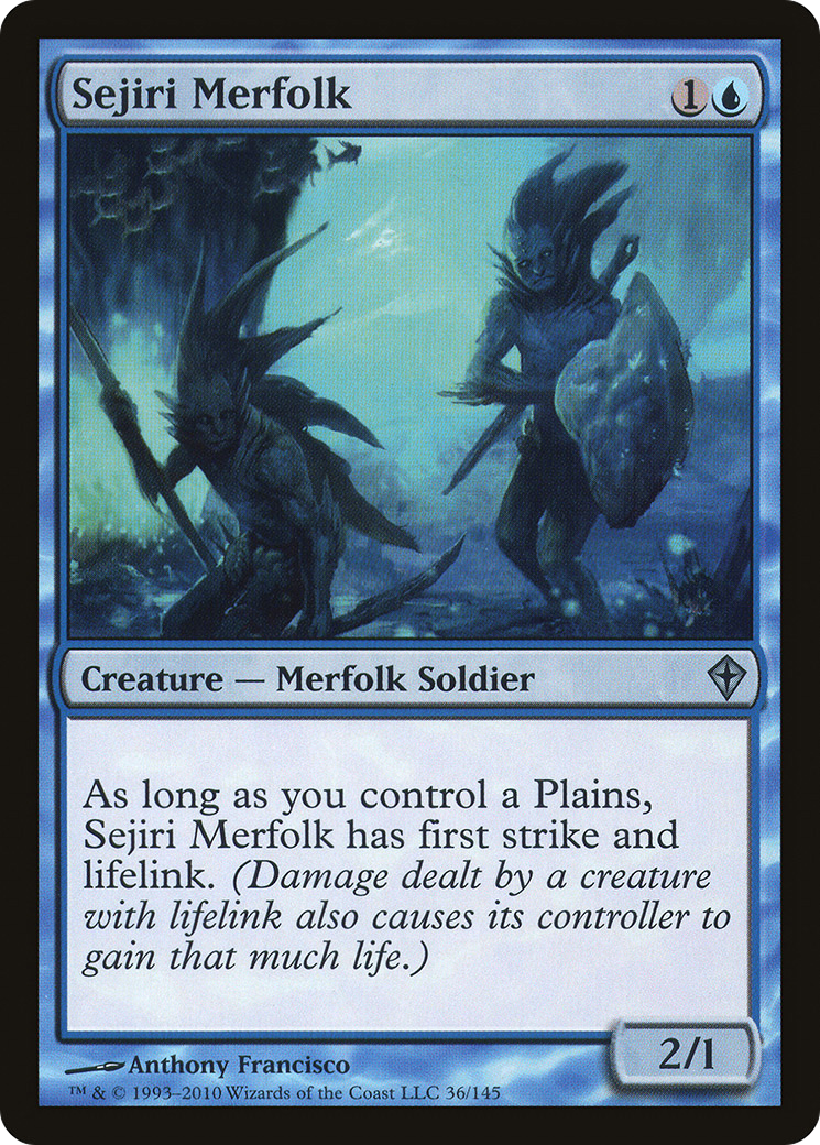 Sejiri Merfolk (WWK-036) [Worldwake] Foil MTG Single Wizards of the Coast