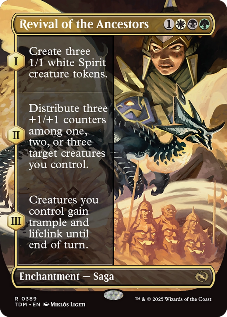 Revival of the Ancestors (Borderless) (TDM-389) [Tarkir: Dragonstorm] Foil MTG Single Wizards of the Coast