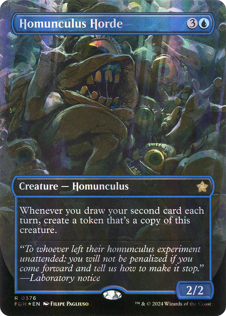Homunculus Horde (FDN-376) [Foundations] (Borderless) Foil MTG Single Wizards of the Coast