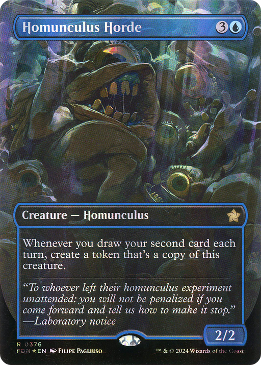 Homunculus Horde (FDN-376) [Foundations] (Borderless) Foil MTG Single Wizards of the Coast