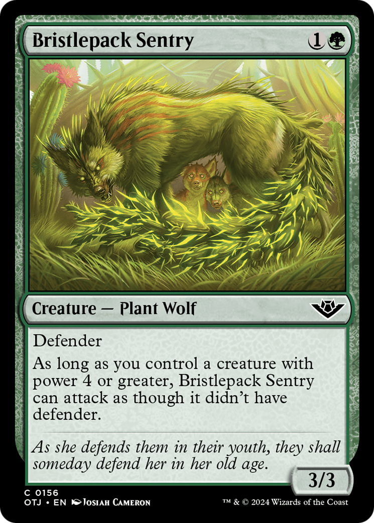 Bristlepack Sentry (OTJ-156) [Outlaws of Thunder Junction] Foil MTG Single Wizards of the Coast