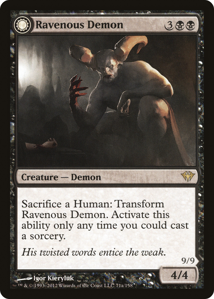 Ravenous Demon (DKA-071) [Dark Ascension] MTG Single Wizards of the Coast