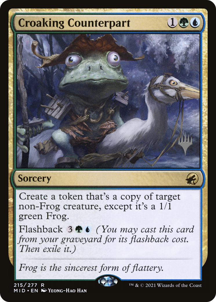 Croaking Counterpart (PPMID-215) [Innistrad: Midnight Hunt Promos] MTG Single Wizards of the Coast