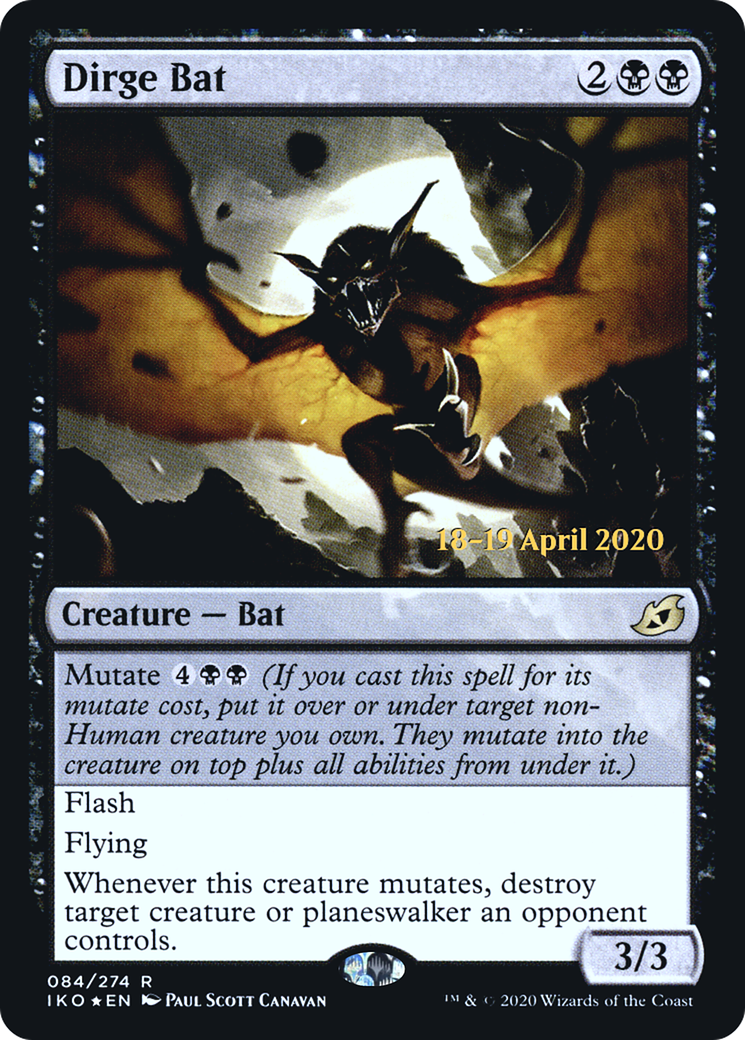 Dirge Bat (PRE-084) [Ikoria: Lair of Behemoths Promos] Foil MTG Single Wizards of the Coast