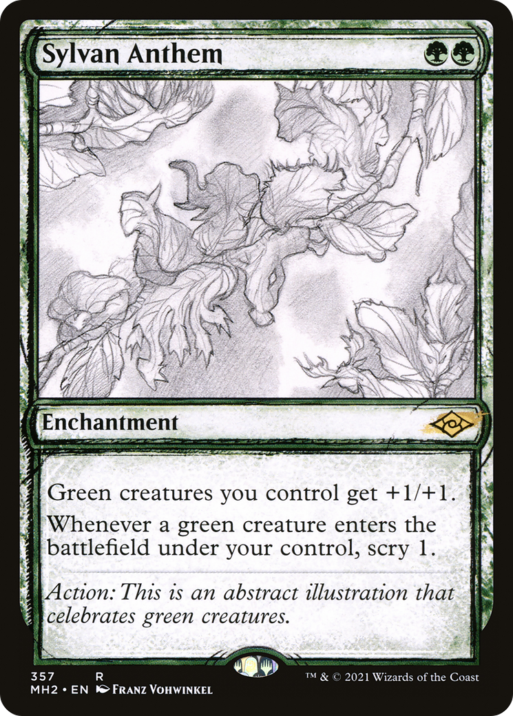 Sylvan Anthem (MH2-357) [Modern Horizons 2] (Showcase) Foil MTG Single Modern Horizons 2