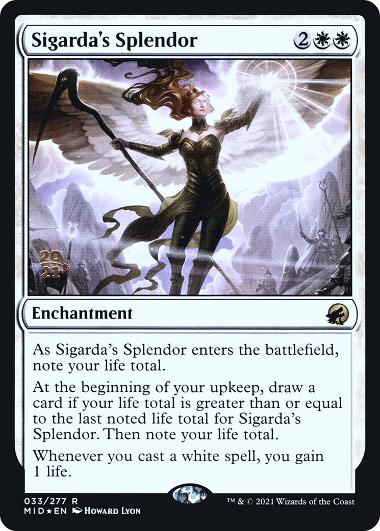 Sigarda's Splendor (PRE-033) [Innistrad: Midnight Hunt Promos] Foil MTG Single Wizards of the Coast