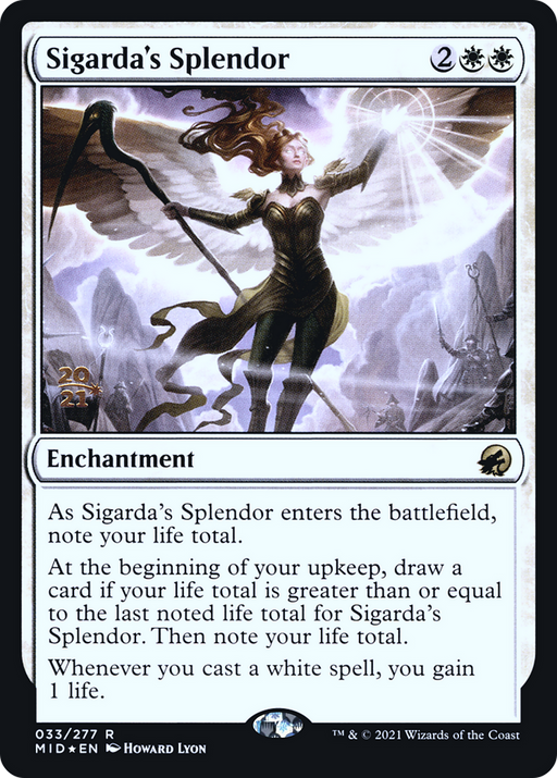 Sigarda's Splendor (PRE-033) [Innistrad: Midnight Hunt Promos] Foil MTG Single Wizards of the Coast