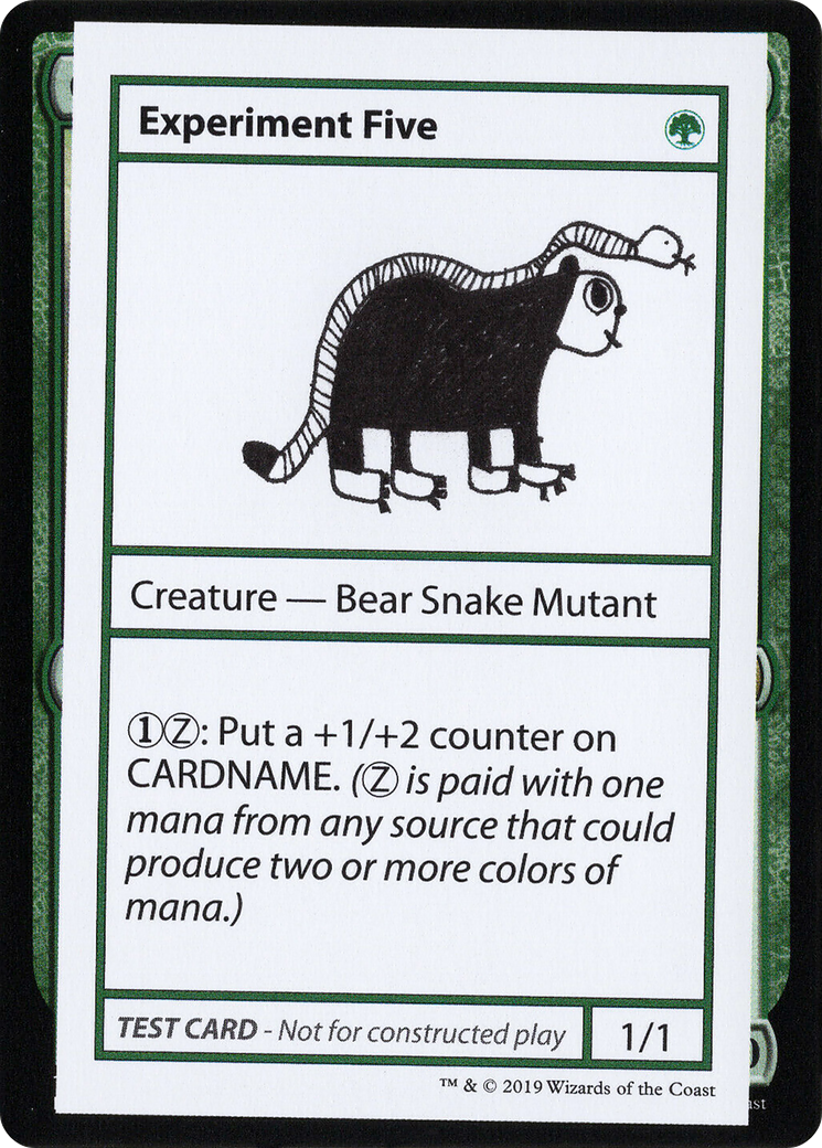 Experiment Five (No PW Symbol) (CMB1-) [Mystery Booster] Playtest Cards 2021 MTG Single Wizards of the Coast