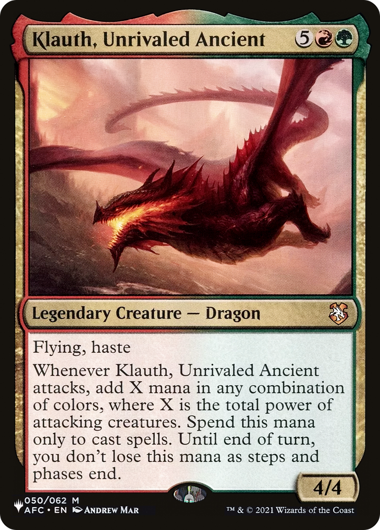 Klauth, Unrivaled Ancient (LIST-050/062) [Mystery Booster] The List MTG Single Wizards of the Coast