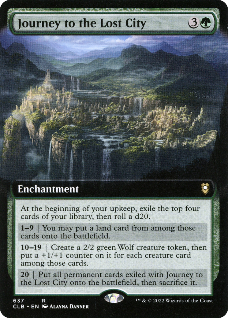 Journey to the Lost City (CLB-637) [Commander Legends: Battle for Baldur's Gate] (Extended Art) MTG Single Wizards of the Coast