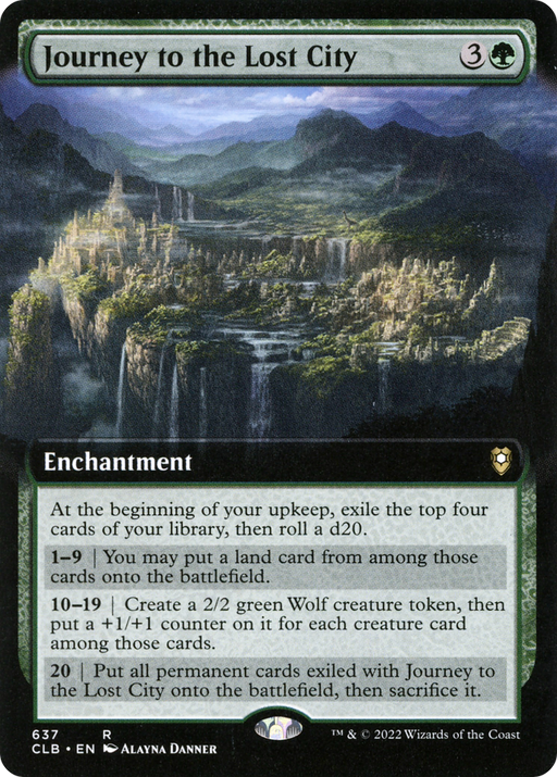 Journey to the Lost City (CLB-637) [Commander Legends: Battle for Baldur's Gate] (Extended Art) MTG Single Wizards of the Coast