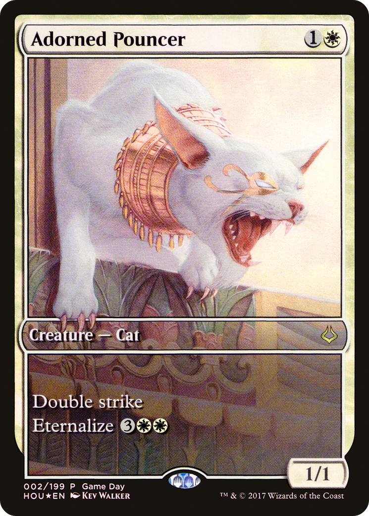 Adorned Pouncer (GAME-002) [Hour of Devastation Promos] Foil MTG Single Wizards of the Coast