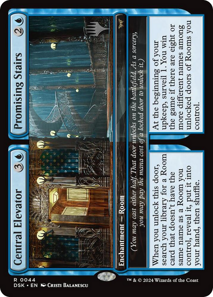 Central Elevator // Promising Stairs (PPDSK-044) [Duskmourn: House of Horror Promos] MTG Single Wizards of the Coast