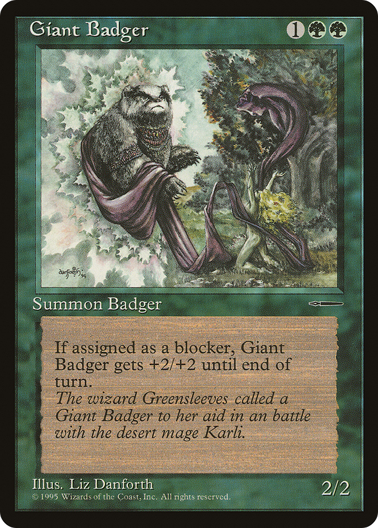 Giant Badger (MEDIA-) [Misc] HarperPrism Book Promos MTG Single Wizards of the Coast