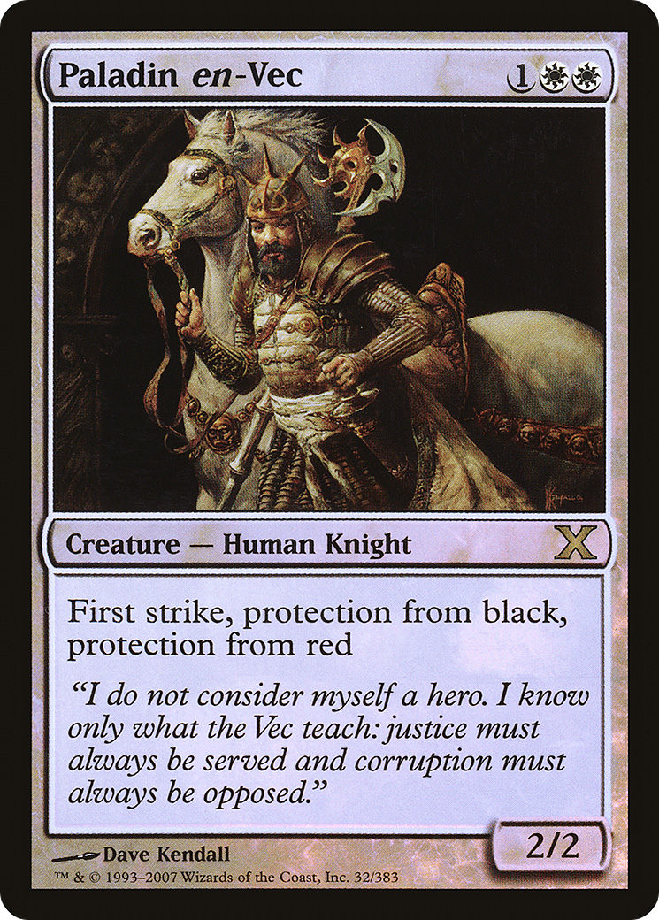 Paladin en-Vec (10E-32★) [Tenth Edition] Foil MTG Single Wizards of the Coast
