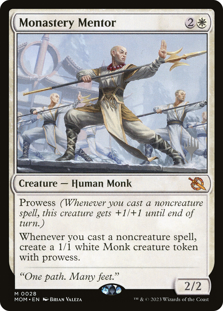 Monastery Mentor (PPMOM-028) [March of the Machine Promos] Foil MTG Single Wizards of the Coast