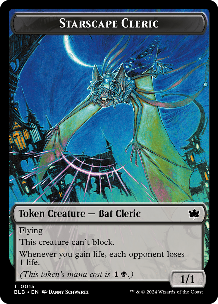 Cragflame // Starscape Cleric Double-Sided Token [Tokens] Bloomburrow Tokens MTG Single Magic: The Gathering