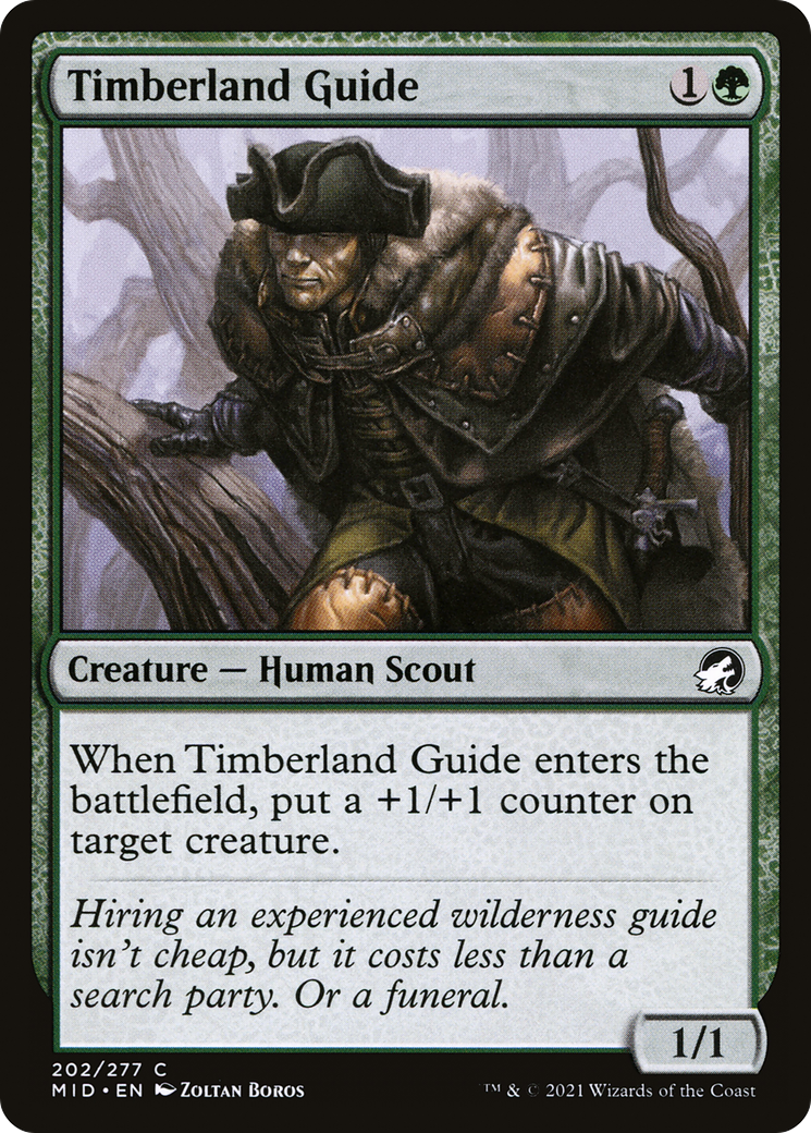 Timberland Guide (MID-202) [Innistrad: Midnight Hunt] Foil MTG Single Wizards of the Coast