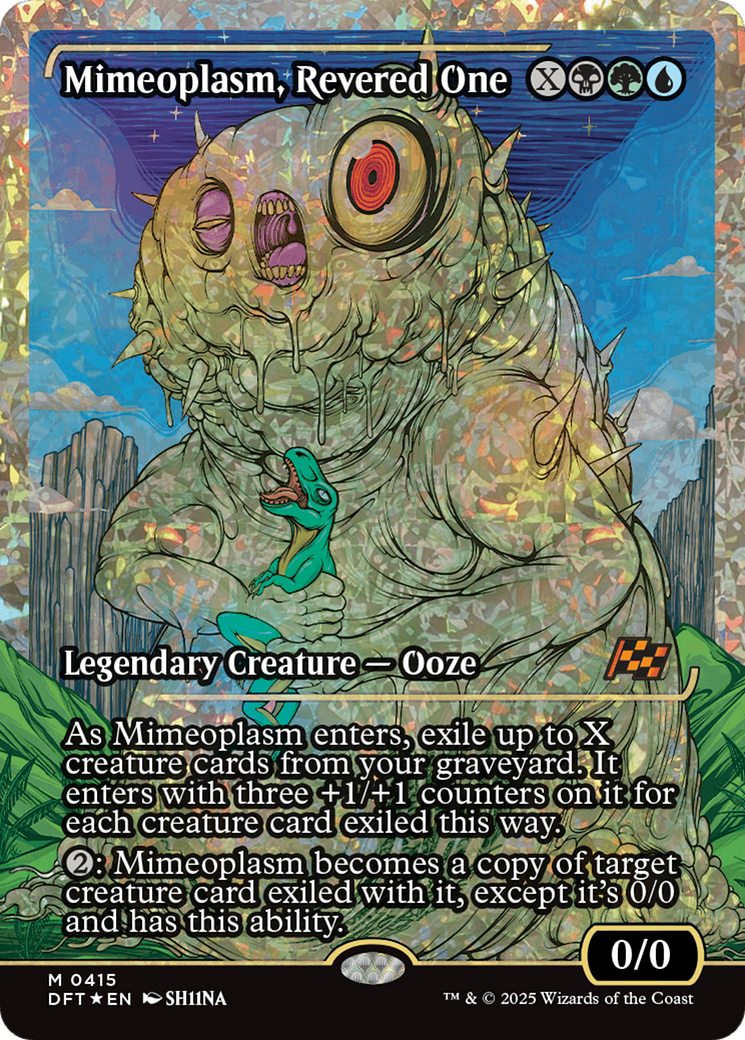 Mimeoplasm, Revered One (Fracture Foil) (DFT-415) [Aetherdrift] (Showcase) Foil MTG Single Wizards of the Coast