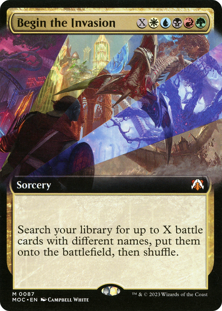 Begin the Invasion (MOC-087) [March of the Machine Commander] (Extended Art) MTG Single Wizards of the Coast