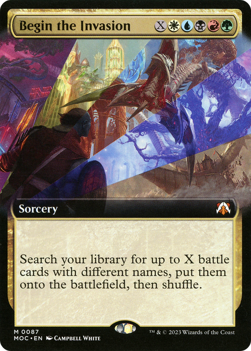 Begin the Invasion (MOC-087) [March of the Machine Commander] (Extended Art) MTG Single Wizards of the Coast
