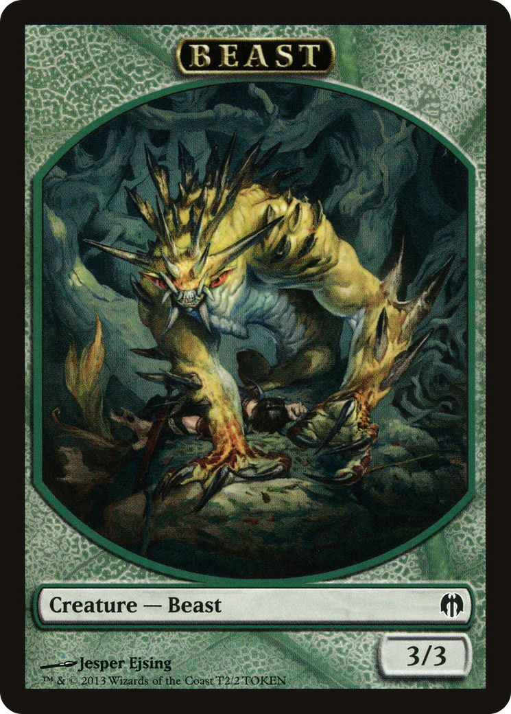 Beast Token (DDL-0T2) [Misc] Duel Decks: Heroes vs. Monsters Tokens MTG Single Wizards of the Coast