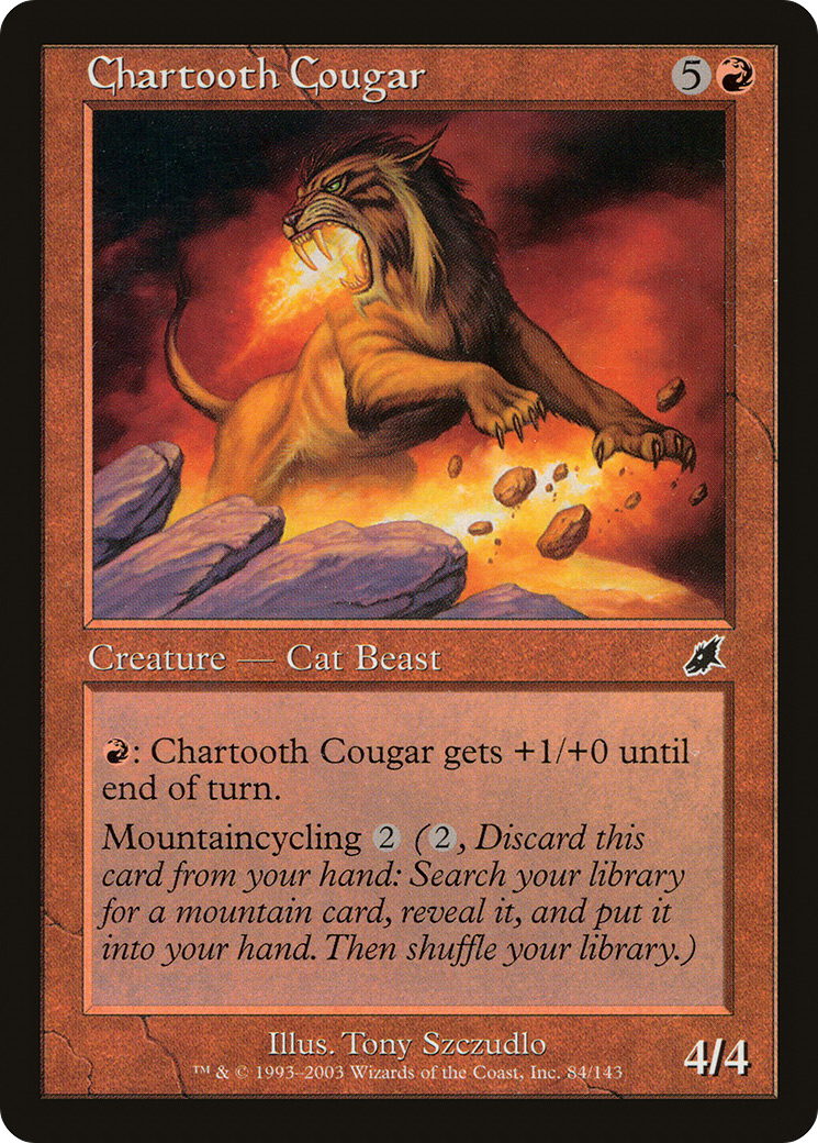 Chartooth Cougar (SCG-084) [Scourge] Foil MTG Single Wizards of the Coast