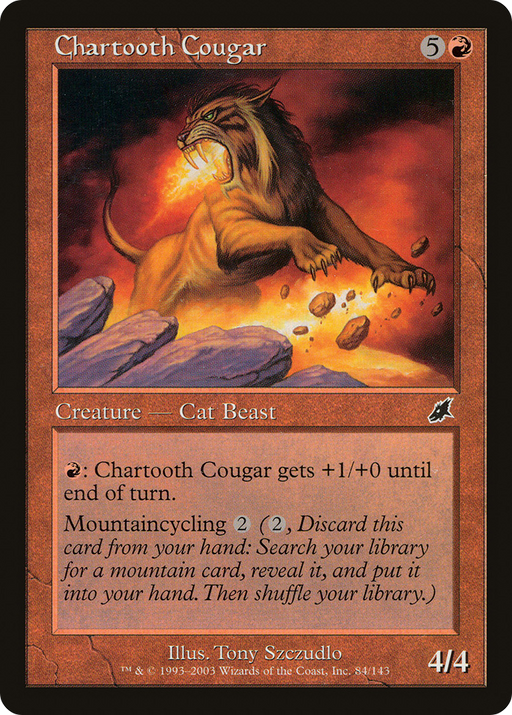 Chartooth Cougar (SCG-084) [Scourge] MTG Single Wizards of the Coast