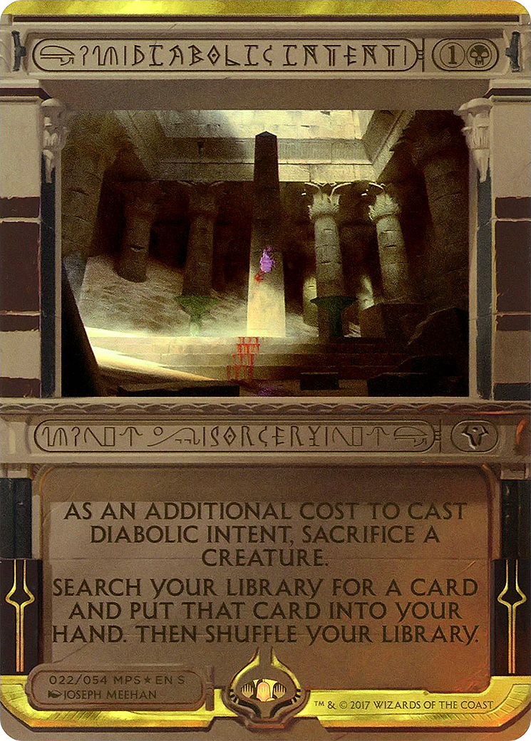 Diabolic Intent (MPS2-022) [Amonkhet Invocations] (Borderless) Foil MTG Single Wizards of the Coast