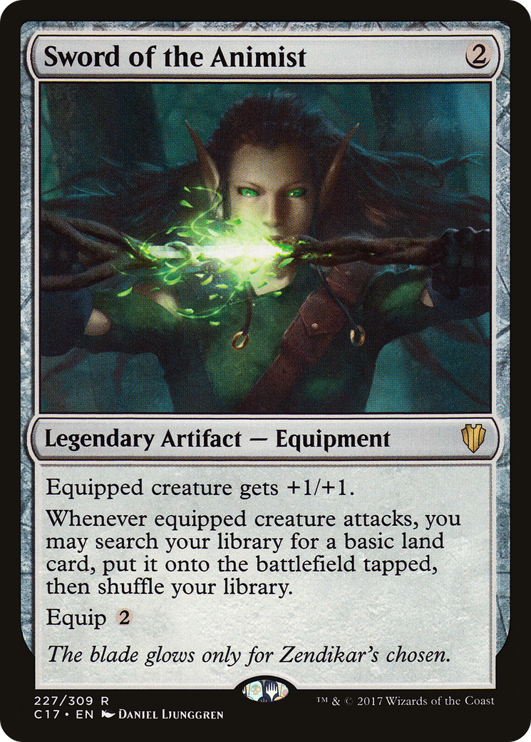Sword of the Animist (C17-227) [Commander 2017] MTG Single Wizards of the Coast