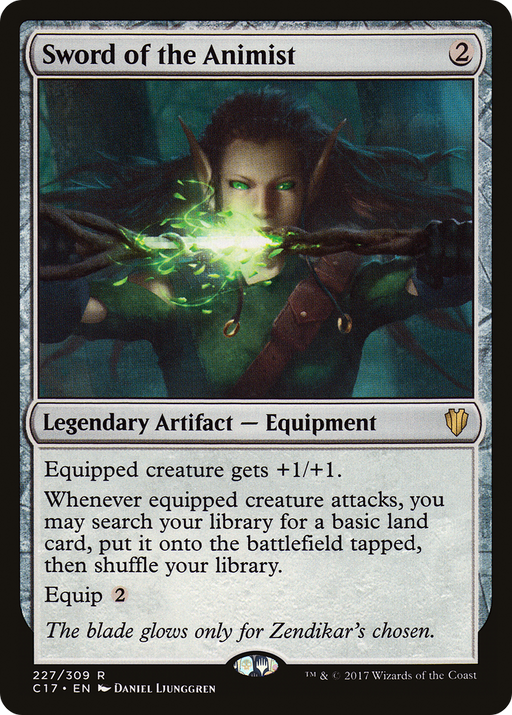 Sword of the Animist (C17-227) [Commander 2017] MTG Single Wizards of the Coast