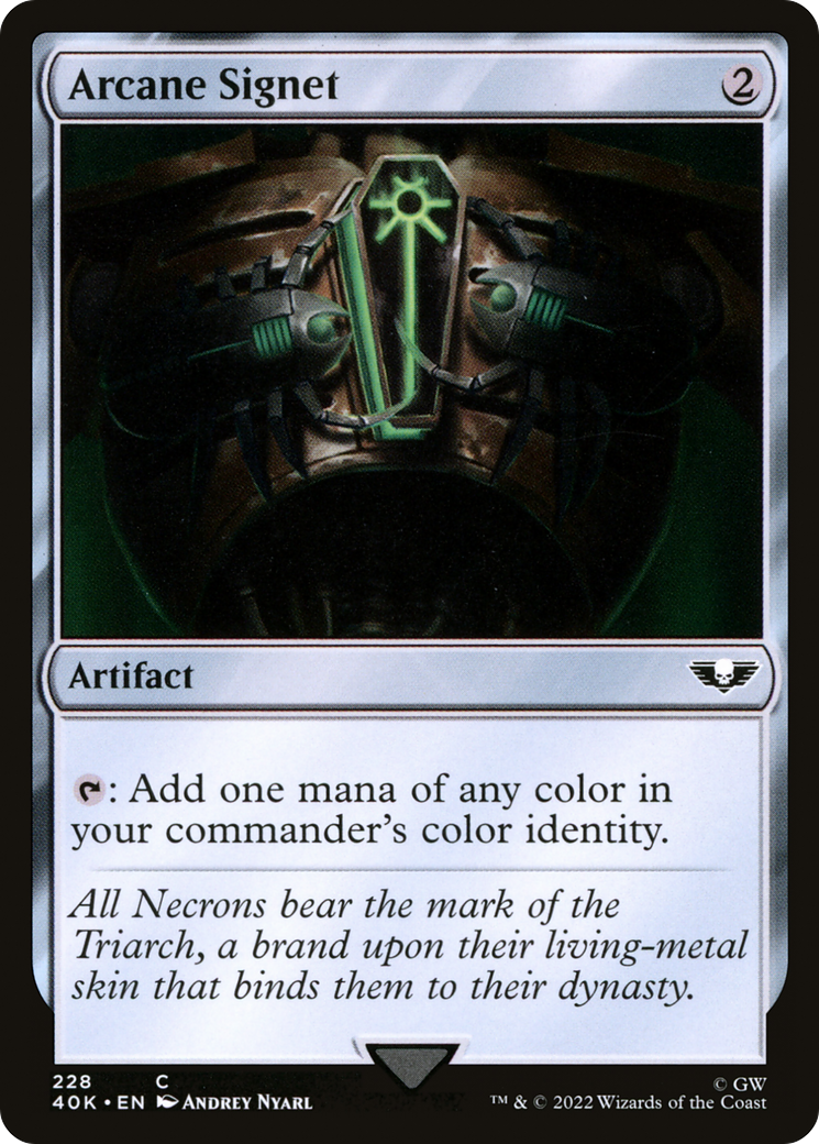 Arcane Signet (40K-228) [Warhammer 40,000 Commander] MTG Single Wizards of the Coast