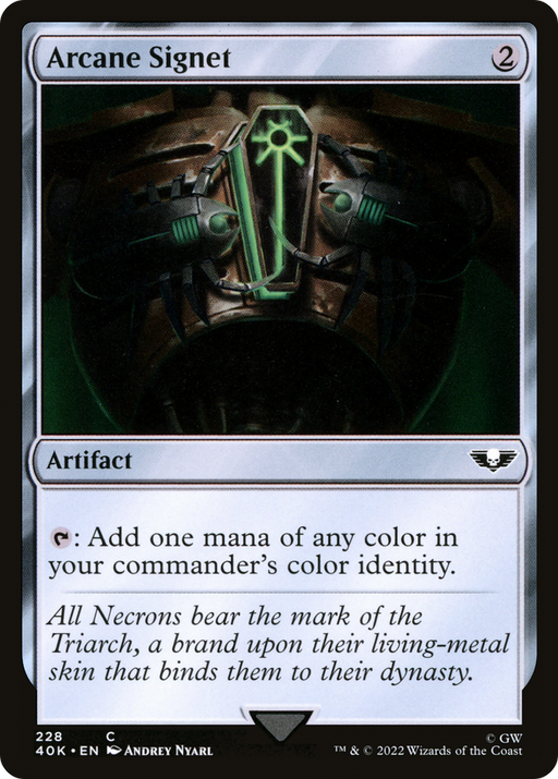 Arcane Signet (40K-228) [Warhammer 40,000 Commander] MTG Single Wizards of the Coast