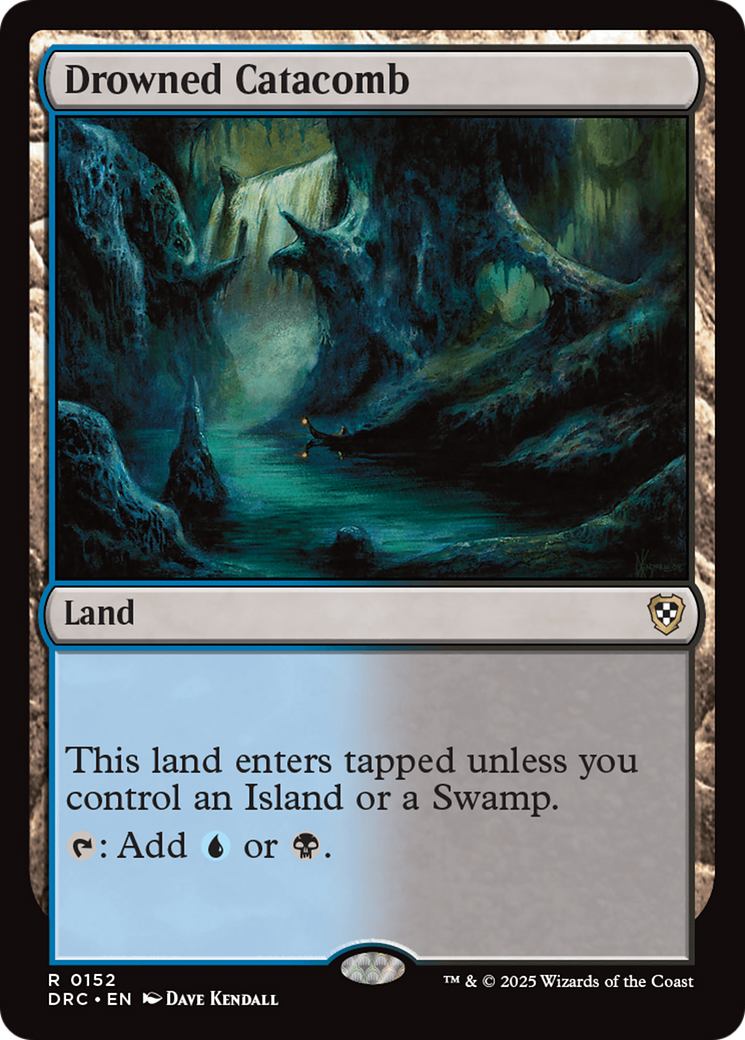 Drowned Catacomb (DRC-152) [Commander: Aetherdrift] MTG Single Wizards of the Coast