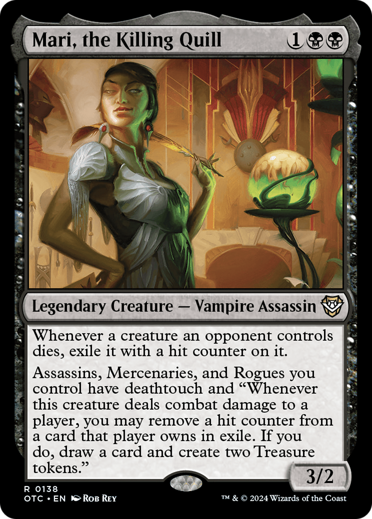 Mari, the Killing Quill (OTC-138) [Outlaws of Thunder Junction Commander] MTG Single Wizards of the Coast